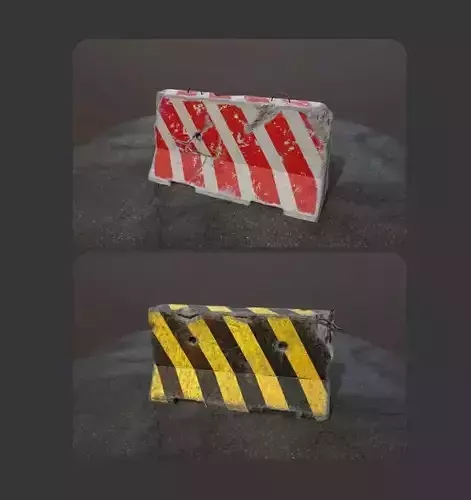 TWO CONCRETE BARRIER