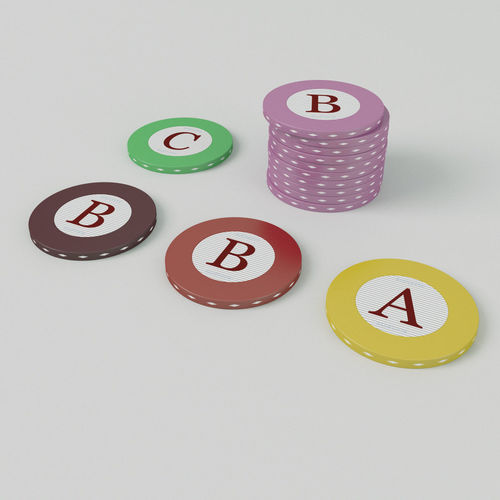 Casino Roulette Chips 3D model