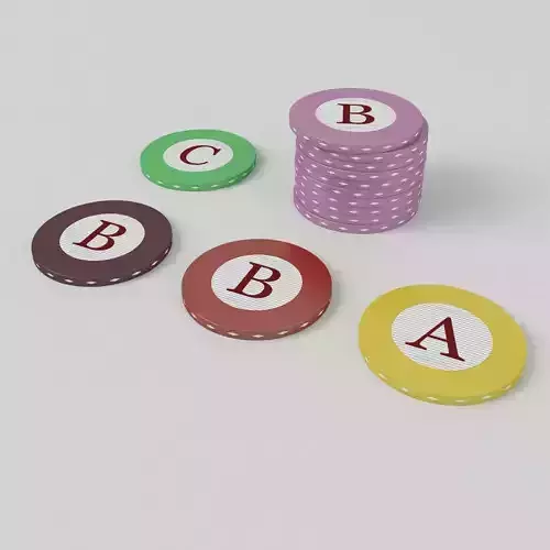 Casino Roulette Chips 3D model
