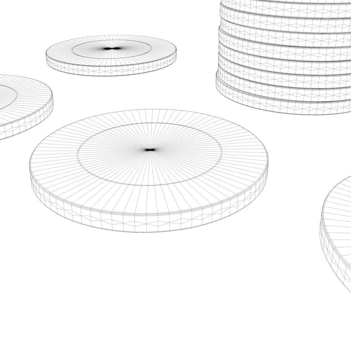 Casino Roulette Chips 3D model_4