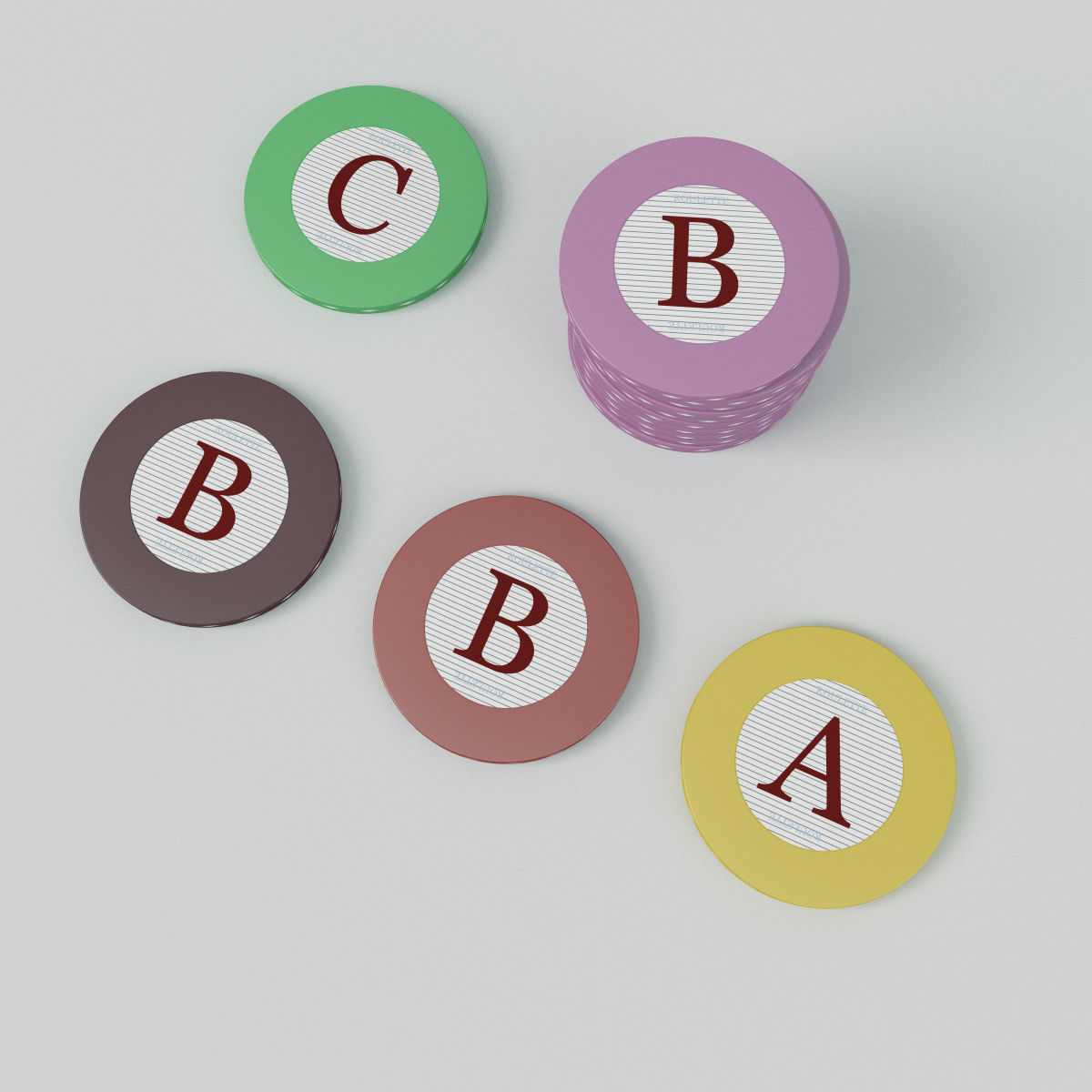 Casino Roulette Chips 3D model_1
