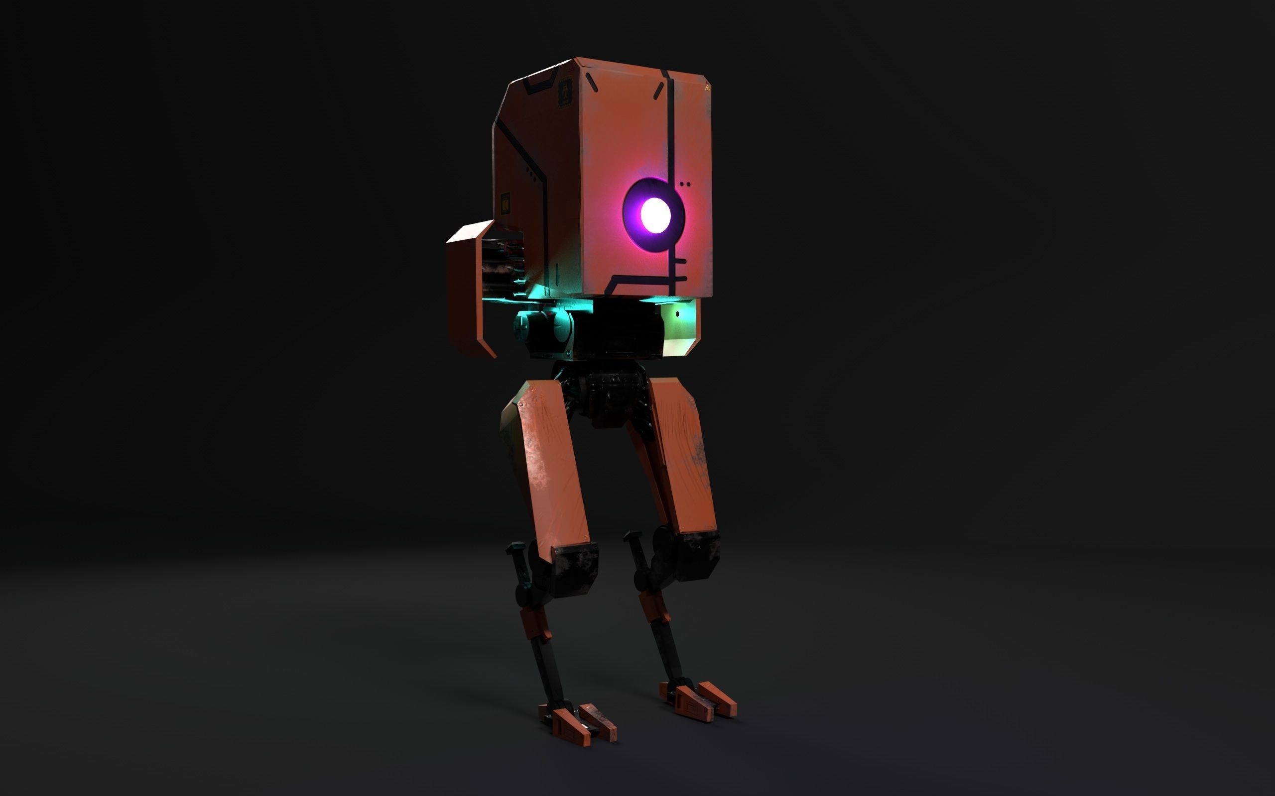 mech robot Low-poly 3D model_6