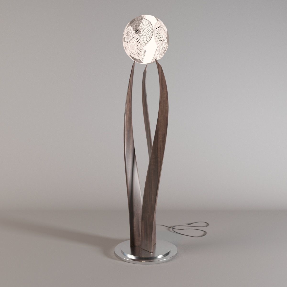 wood lamp 3D model_2