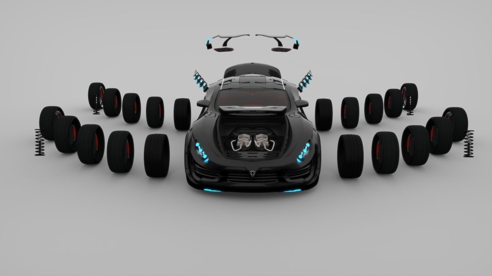 BEST BIG PACK 18pc Affekta Concept Cars  SportFutureTuningHover 3D Model Collection_19