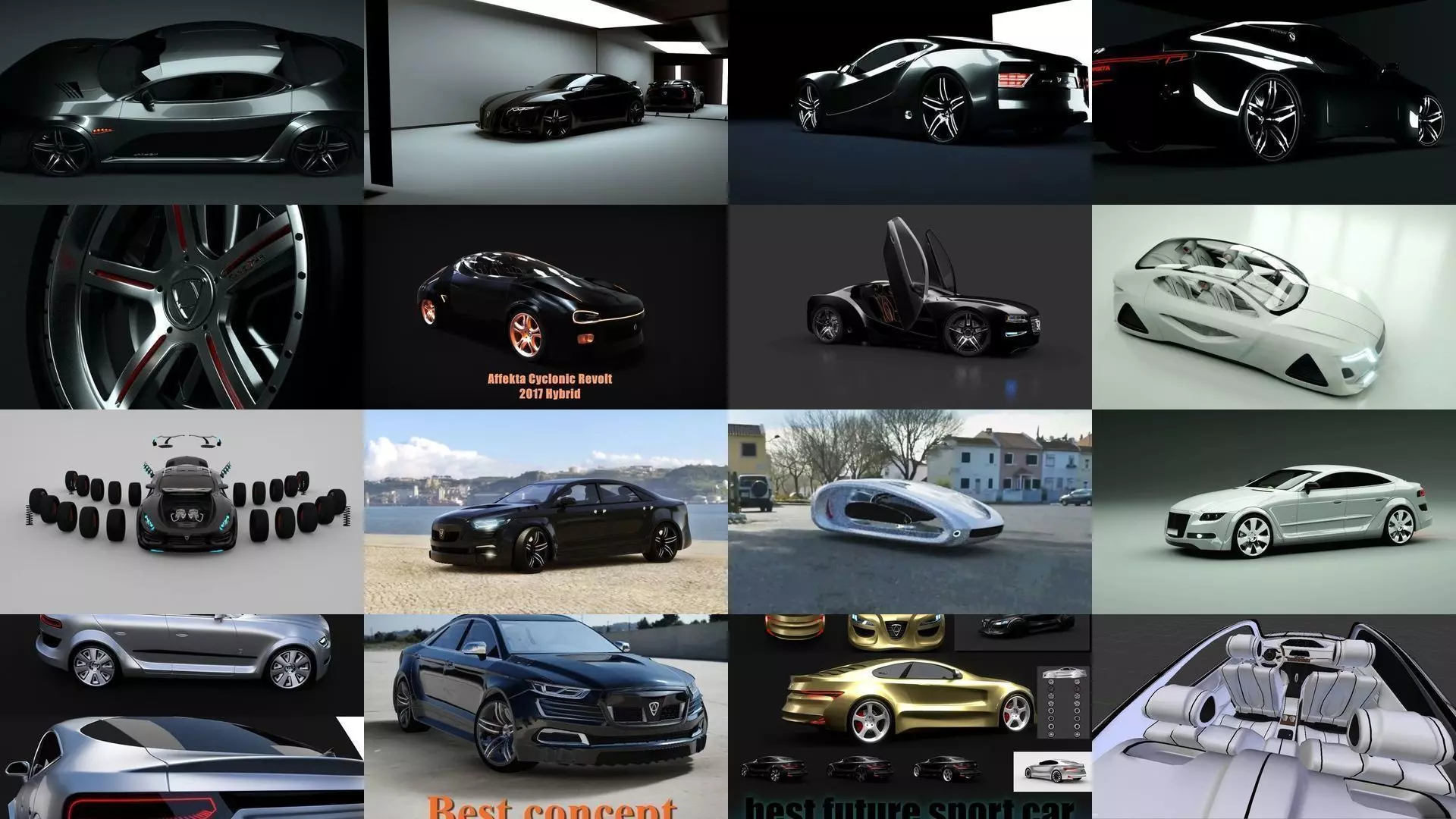 BEST BIG PACK 18pc Affekta Concept Cars  SportFutureTuningHover 3D Model Collection_0