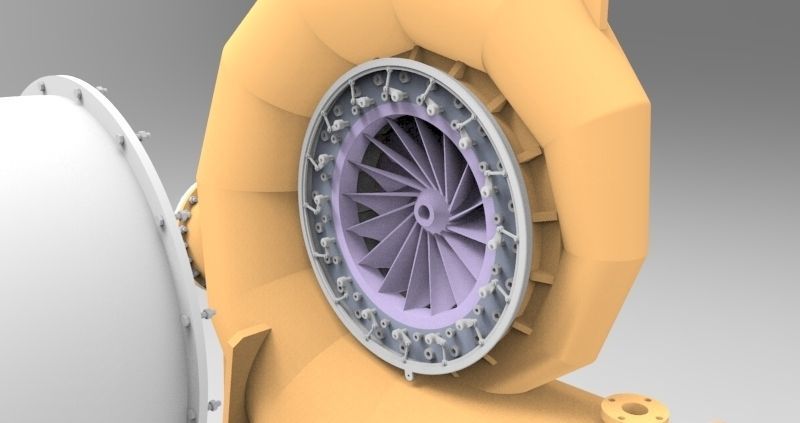 Complete Francis Trubine Assembly Free 3D model_1