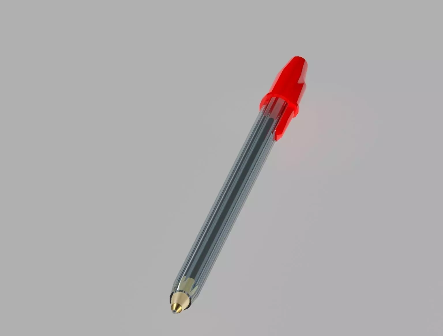 Red Pen Free low-poly 3D model_0