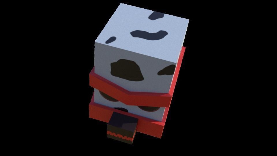 Stylized Cube Character - Mobile Game Asset Low-poly 3D model_5