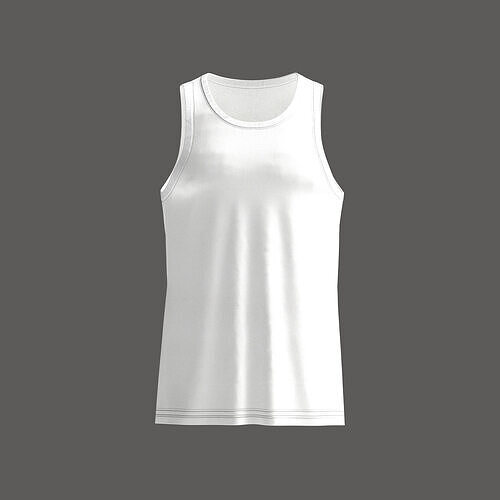 Mens tank top male shirt Clo3d Marvelous Designer 3D model