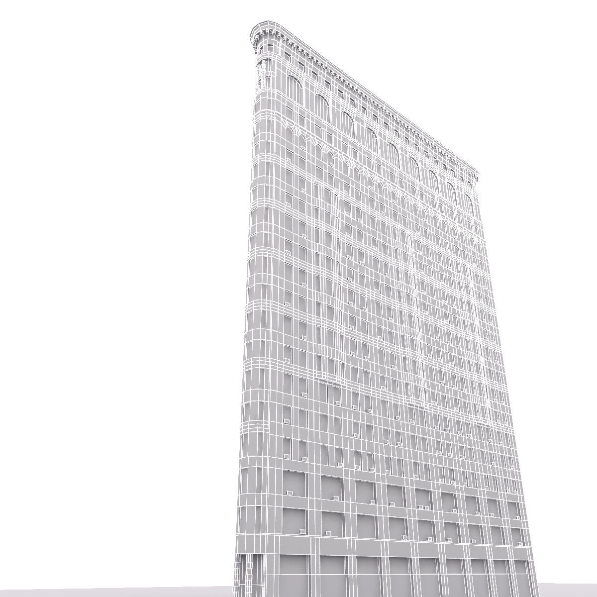Flatiron Building Low-poly 3D model_9