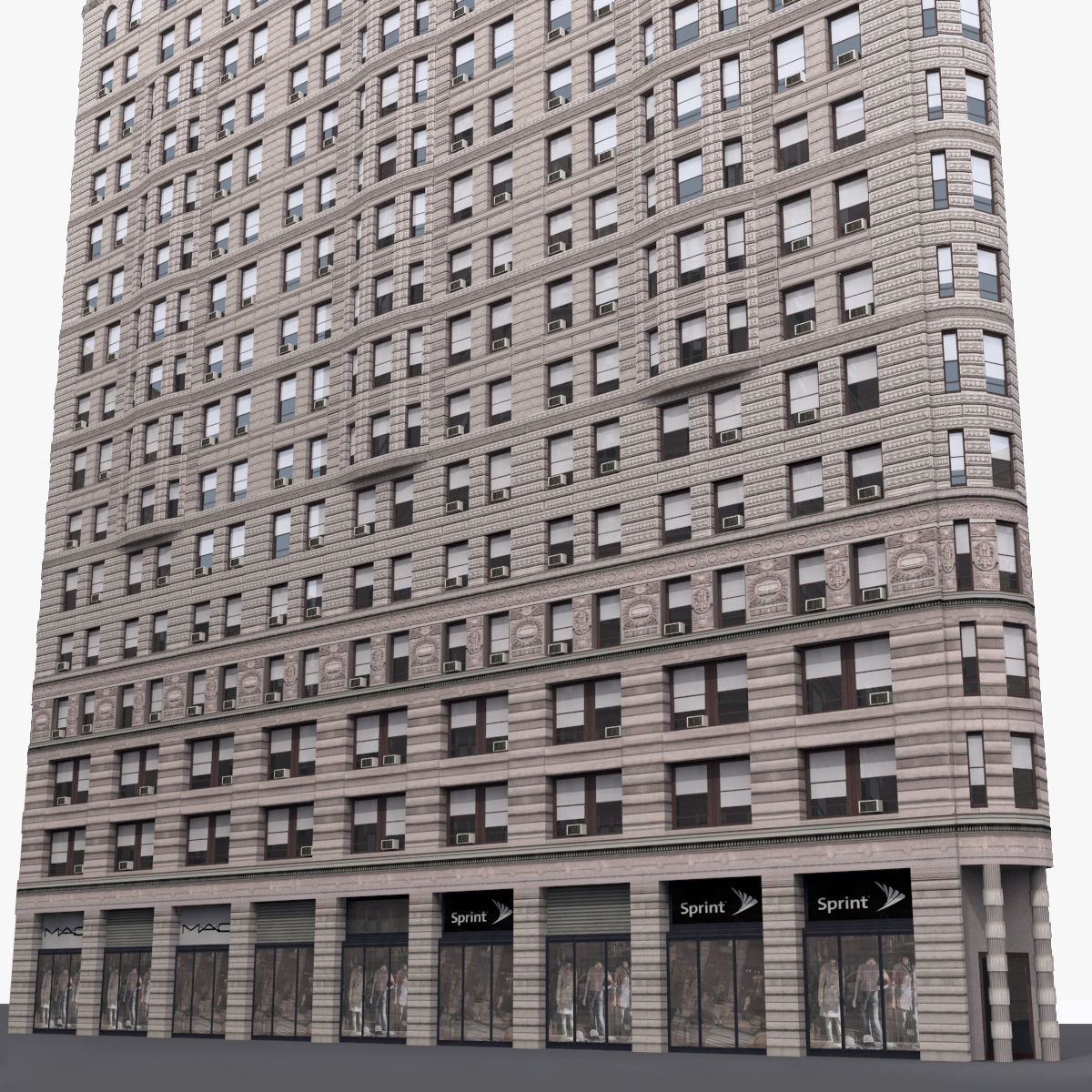 Flatiron Building Low-poly 3D model_6