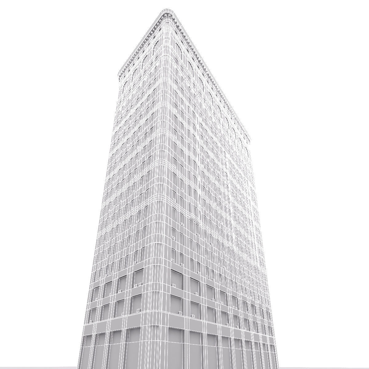 Flatiron Building Low-poly 3D model_8