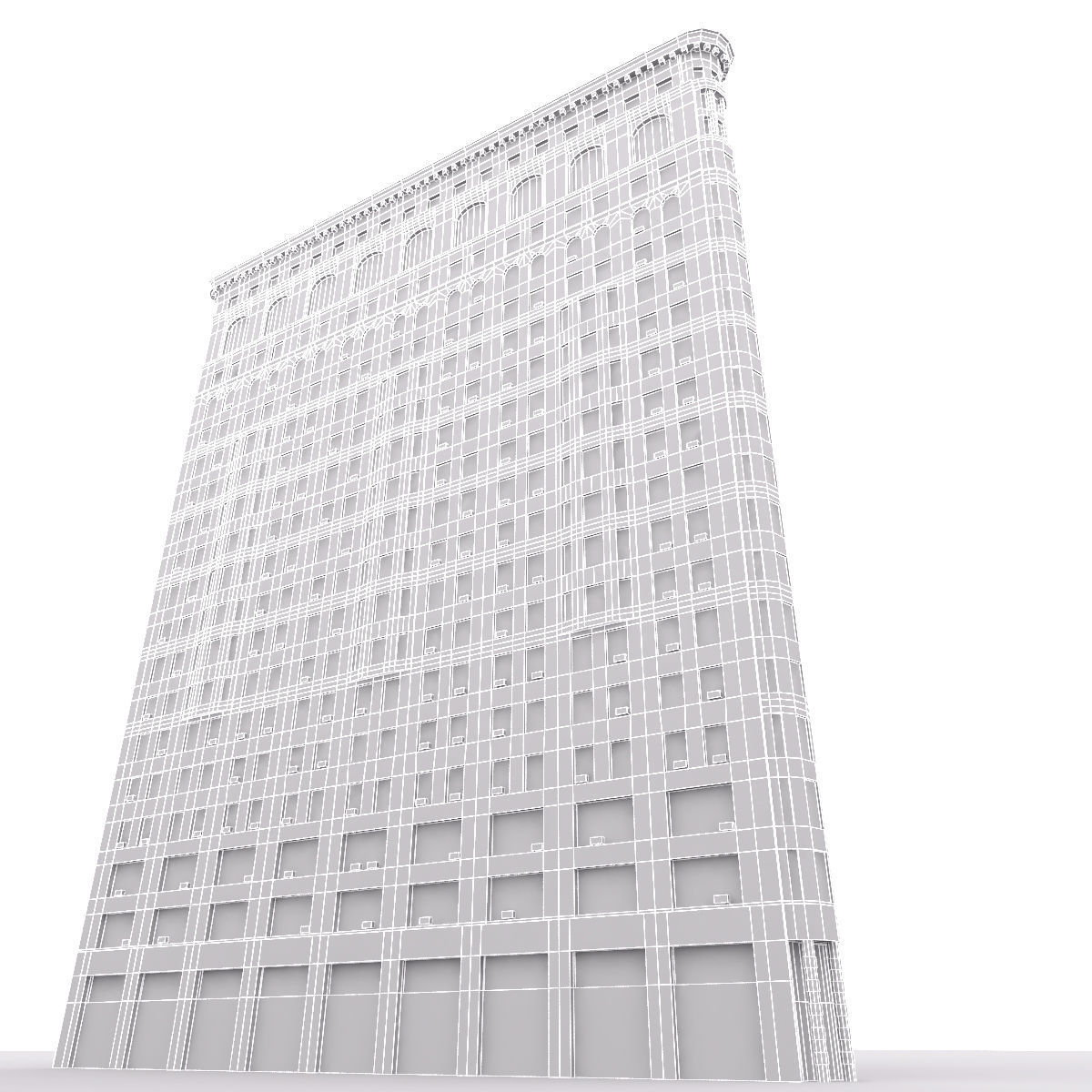 Flatiron Building Low-poly 3D model_11