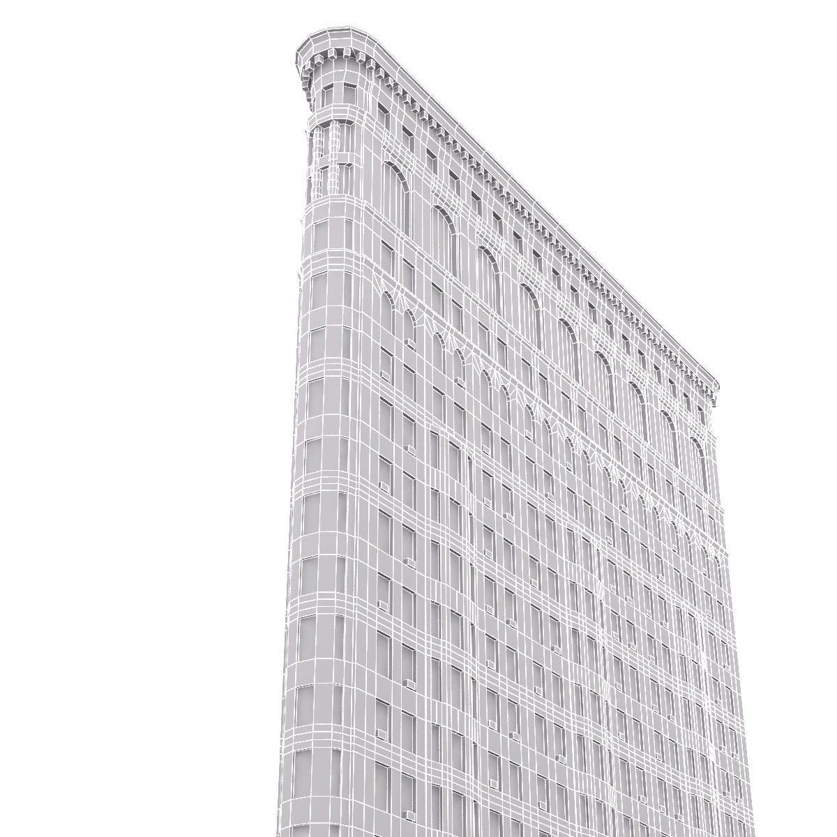 Flatiron Building Low-poly 3D model_7