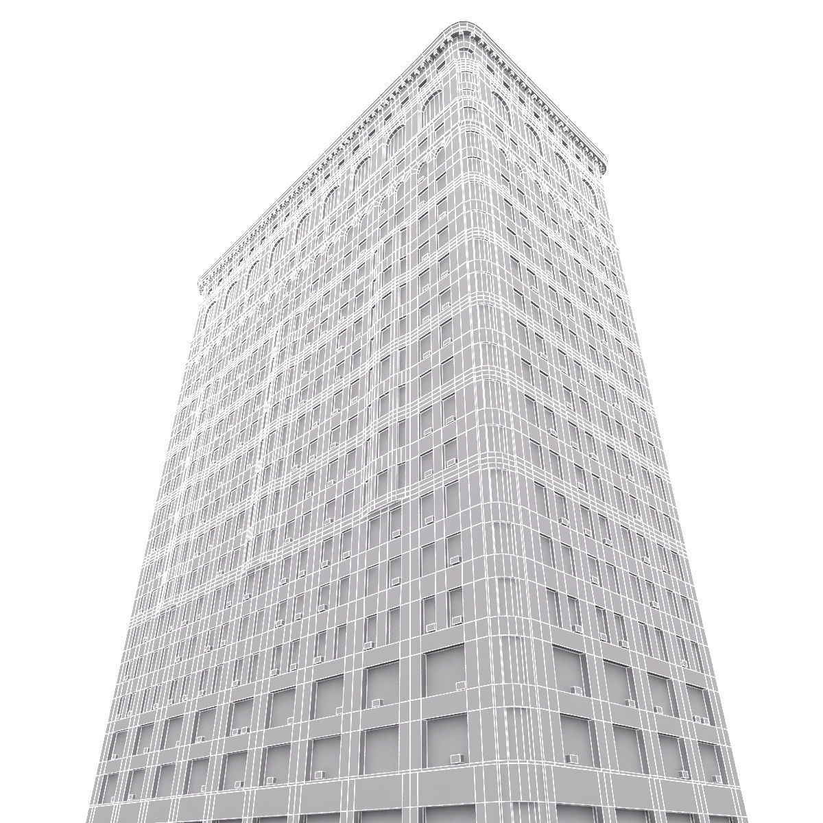 Flatiron Building Low-poly 3D model_10