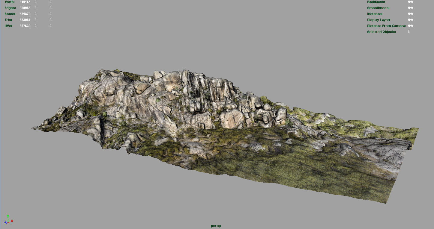 MOUNTAIN ROCKS 2 Low-poly 3D model_5