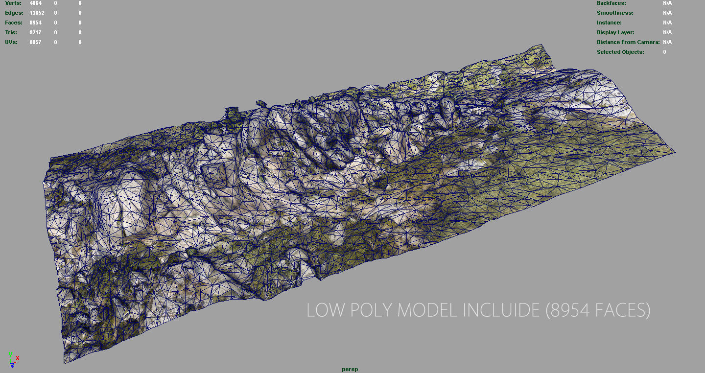 MOUNTAIN ROCKS 2 Low-poly 3D model_21