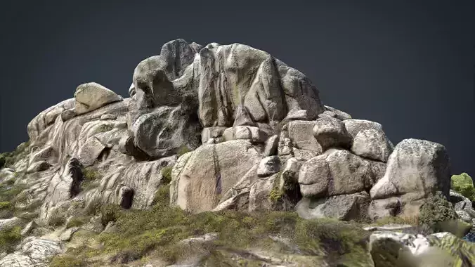 MOUNTAIN ROCKS 2 Low-poly 3D model