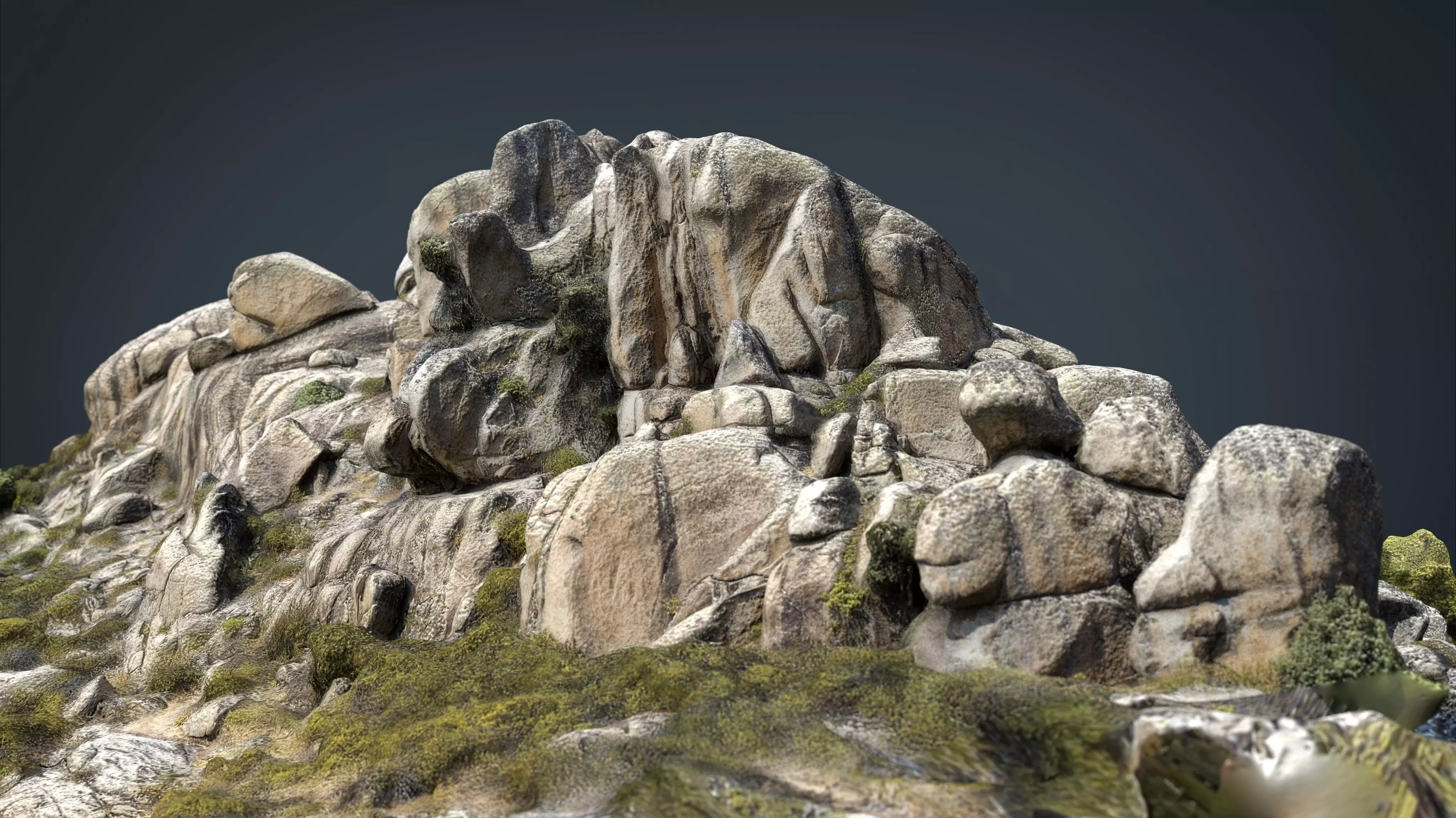 MOUNTAIN ROCKS 2 Low-poly 3D model_0
