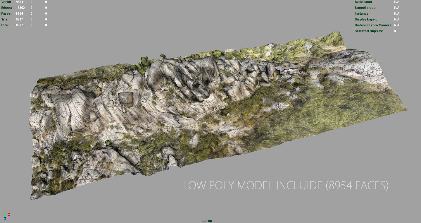 MOUNTAIN ROCKS 2 Low-poly 3D model_22