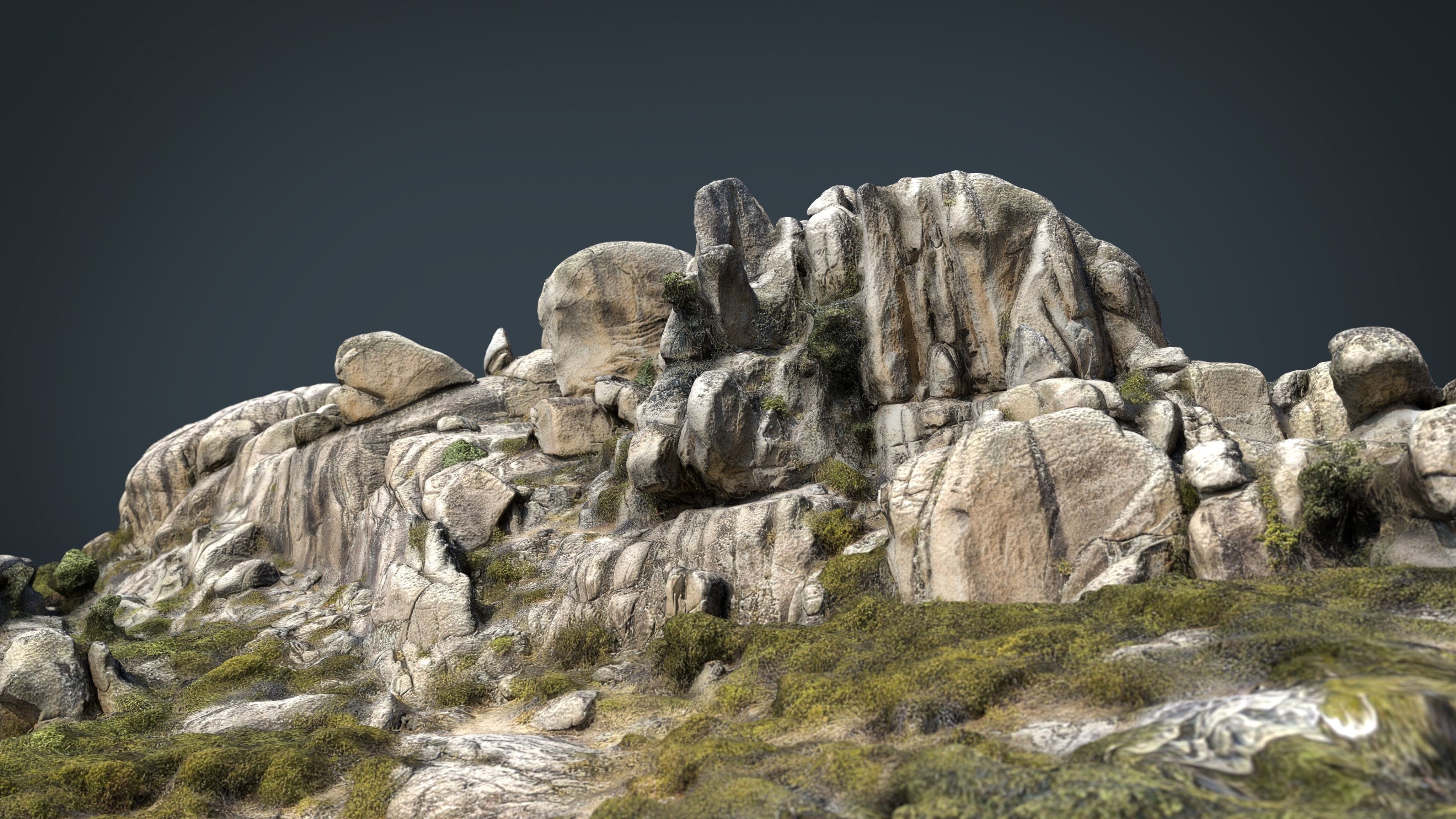 MOUNTAIN ROCKS 2 Low-poly 3D model_3