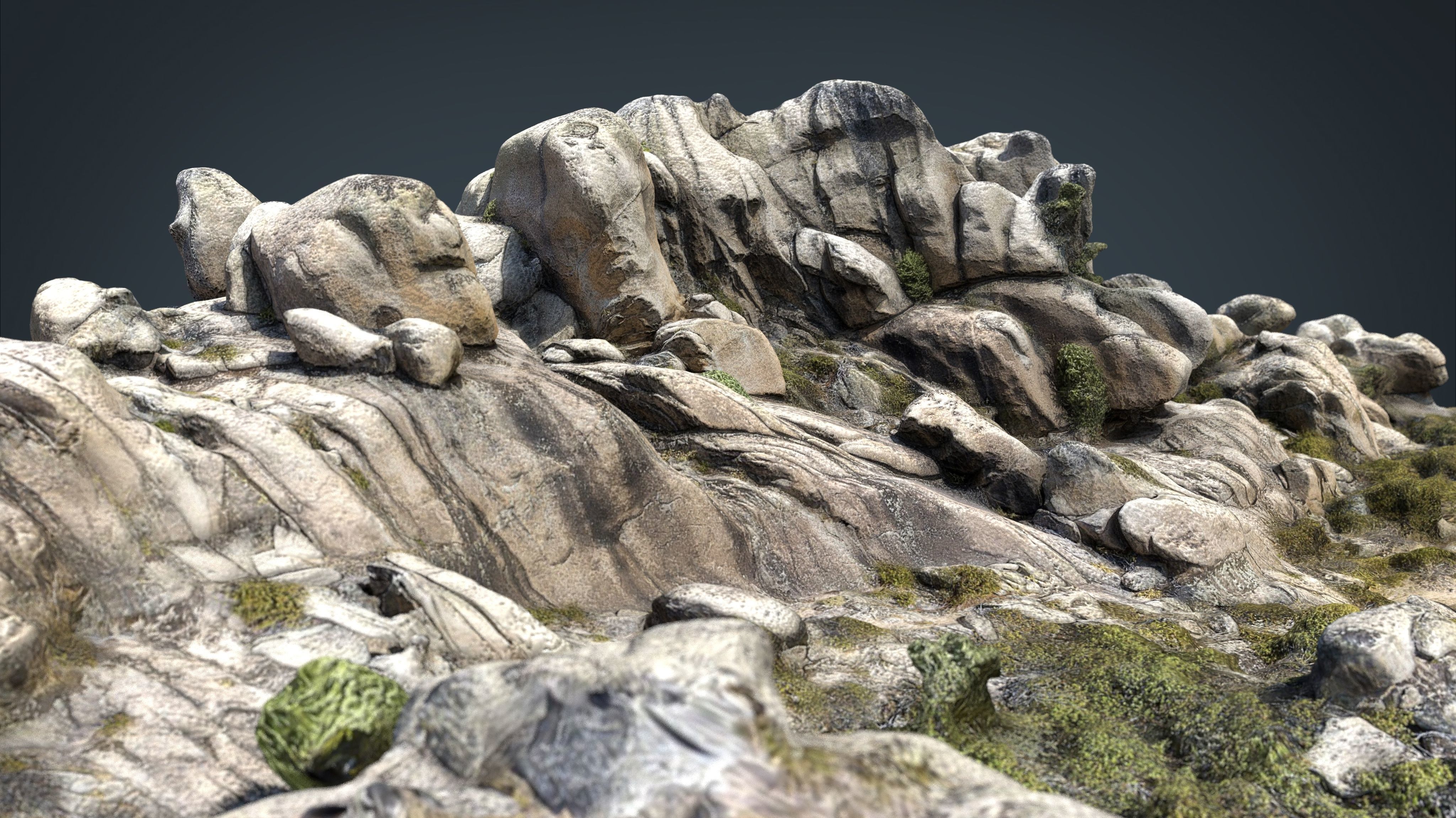 MOUNTAIN ROCKS 2 Low-poly 3D model_8