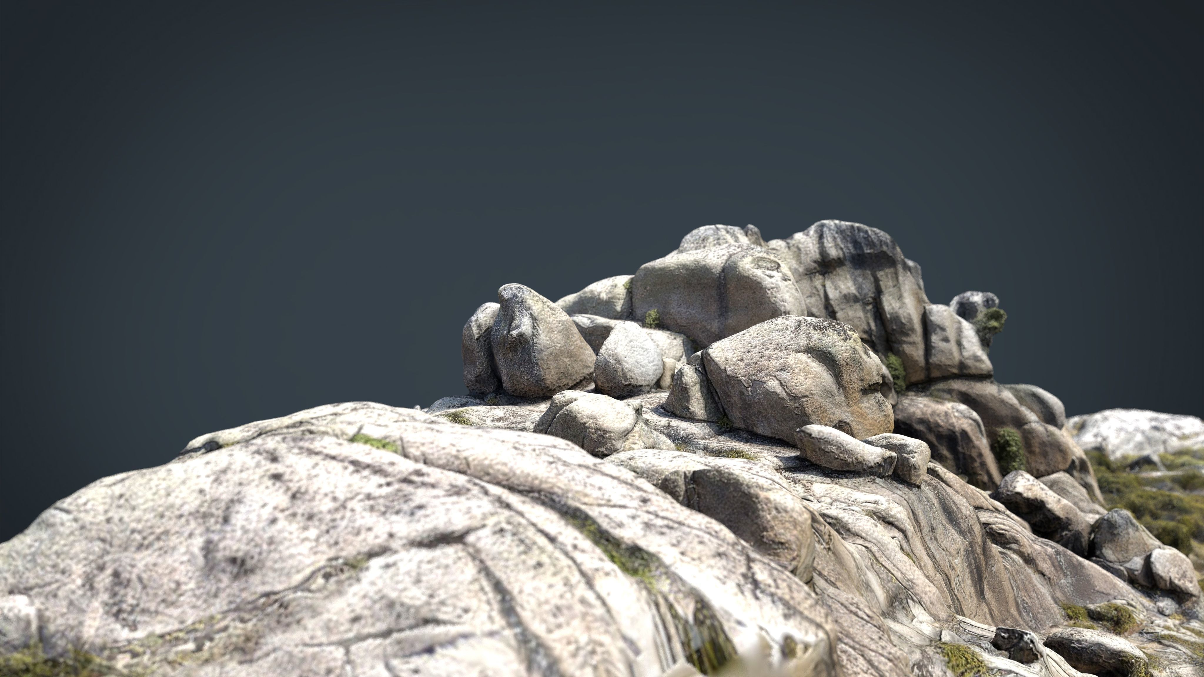 MOUNTAIN ROCKS 2 Low-poly 3D model_2
