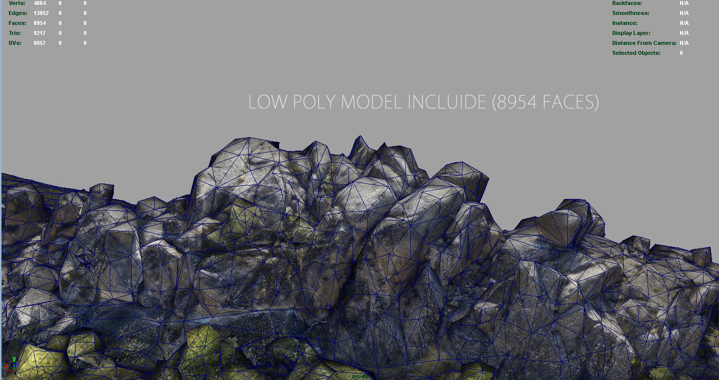 MOUNTAIN ROCKS 2 Low-poly 3D model_23