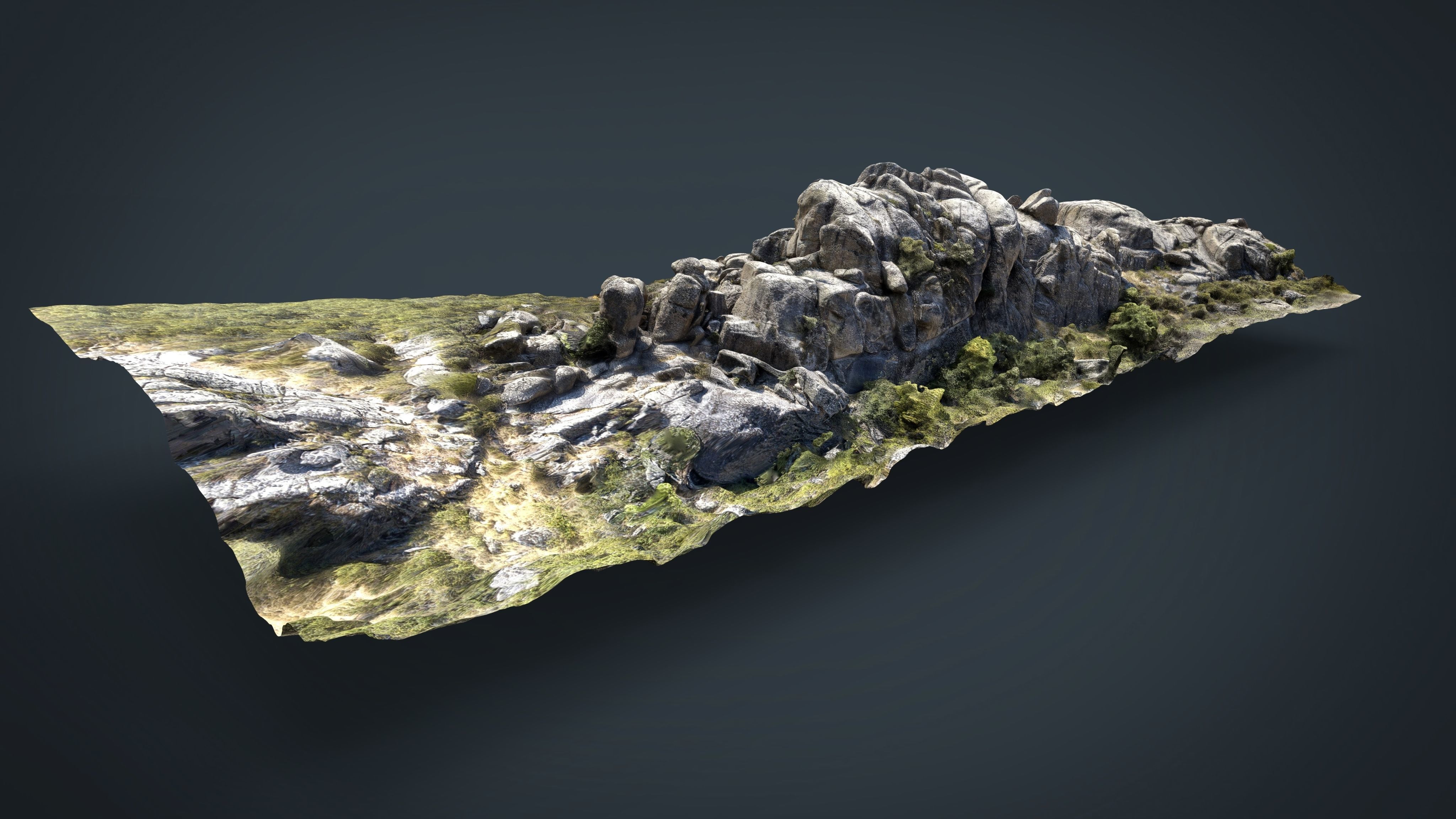 MOUNTAIN ROCKS 2 Low-poly 3D model_4