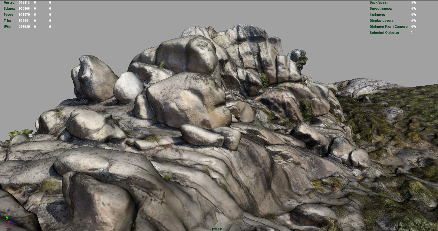 MOUNTAIN ROCKS 2 Low-poly 3D model_18