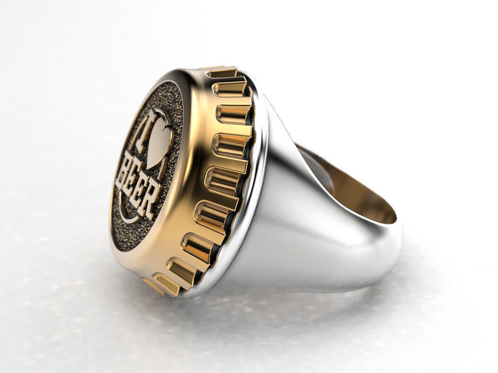 Ring beer cap 3D print model_2