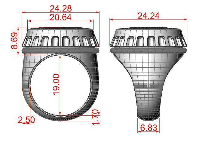 Ring beer cap 3D print model_7