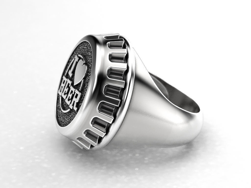 Ring beer cap 3D print model_10