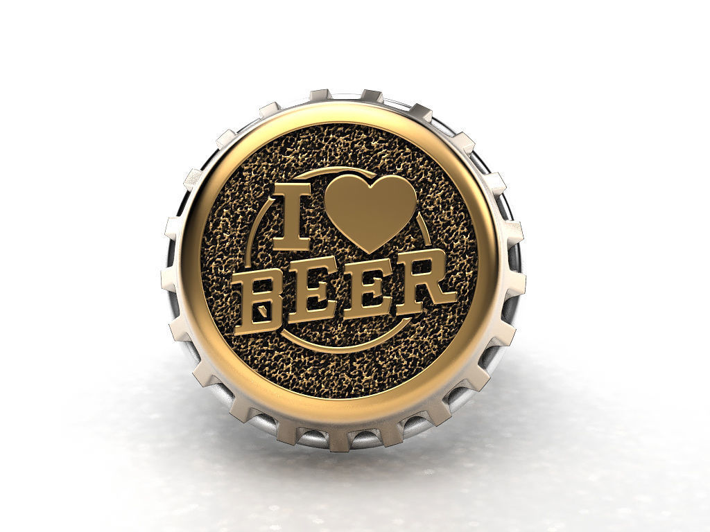 Ring beer cap 3D print model_4