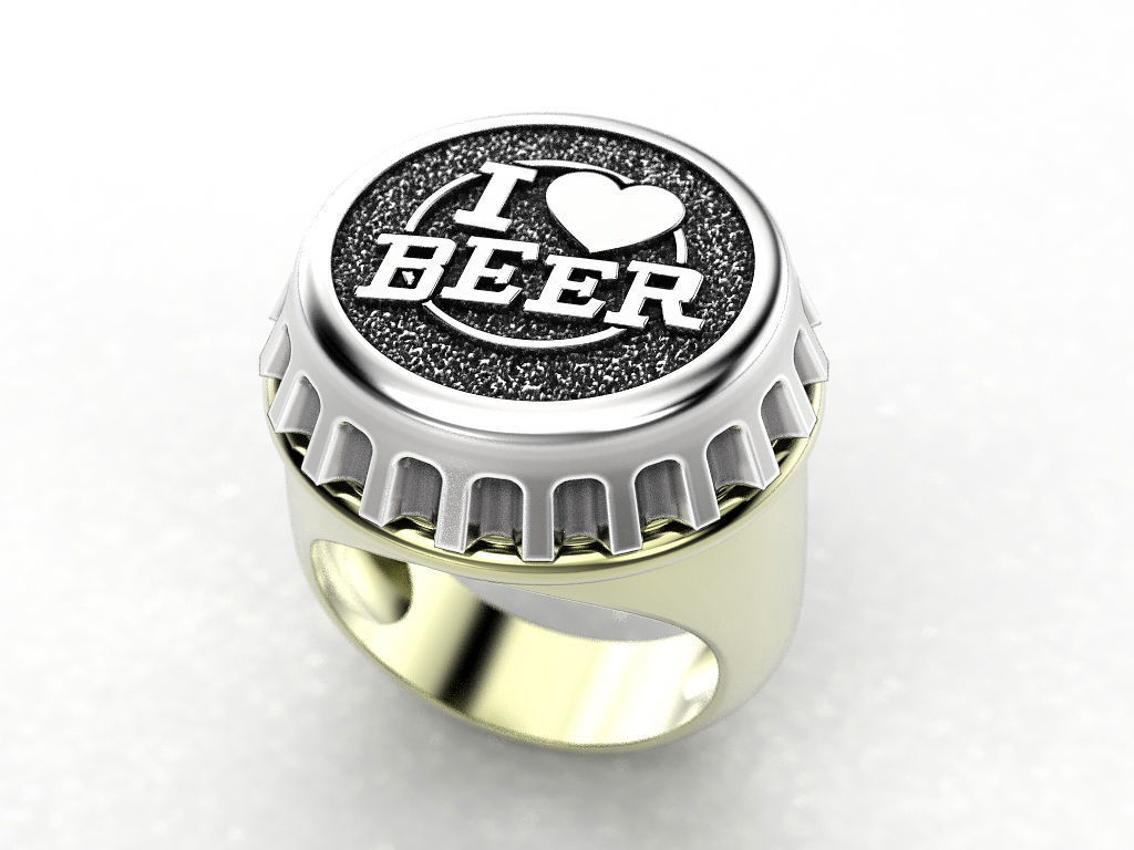 Ring beer cap 3D print model_13