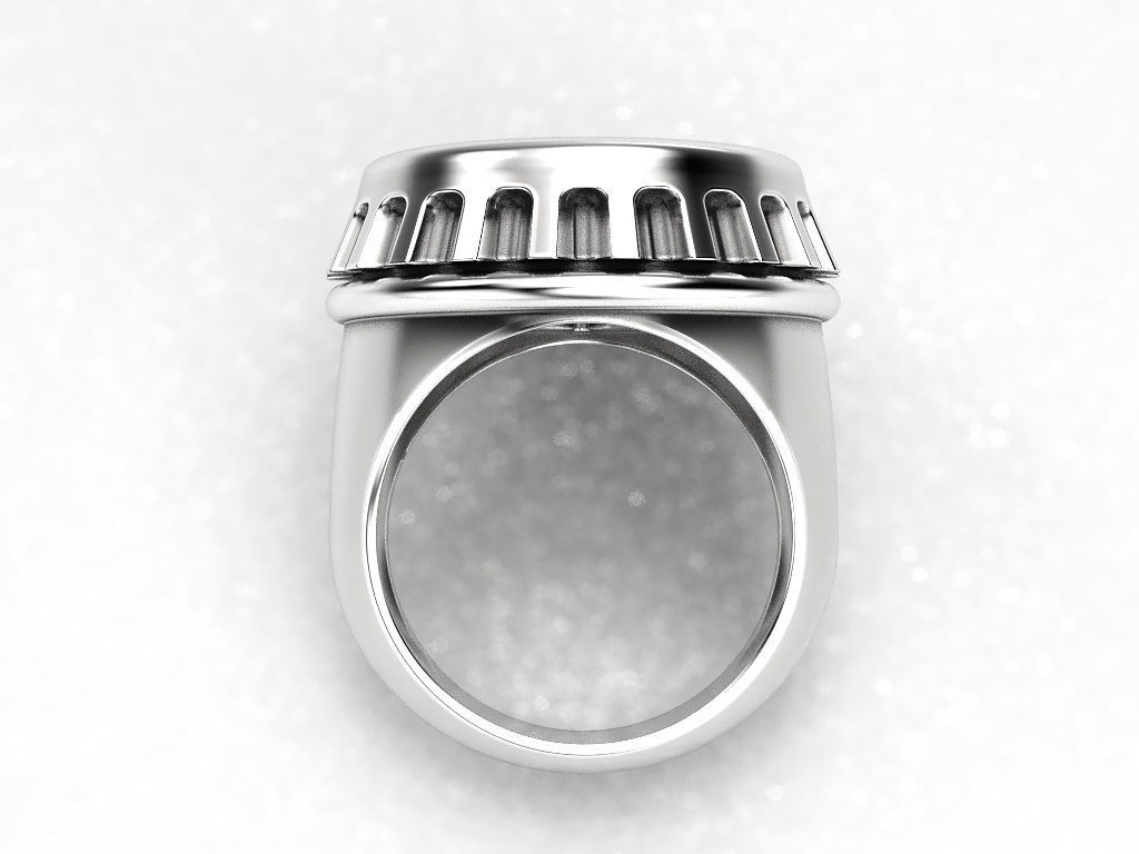 Ring beer cap 3D print model_11