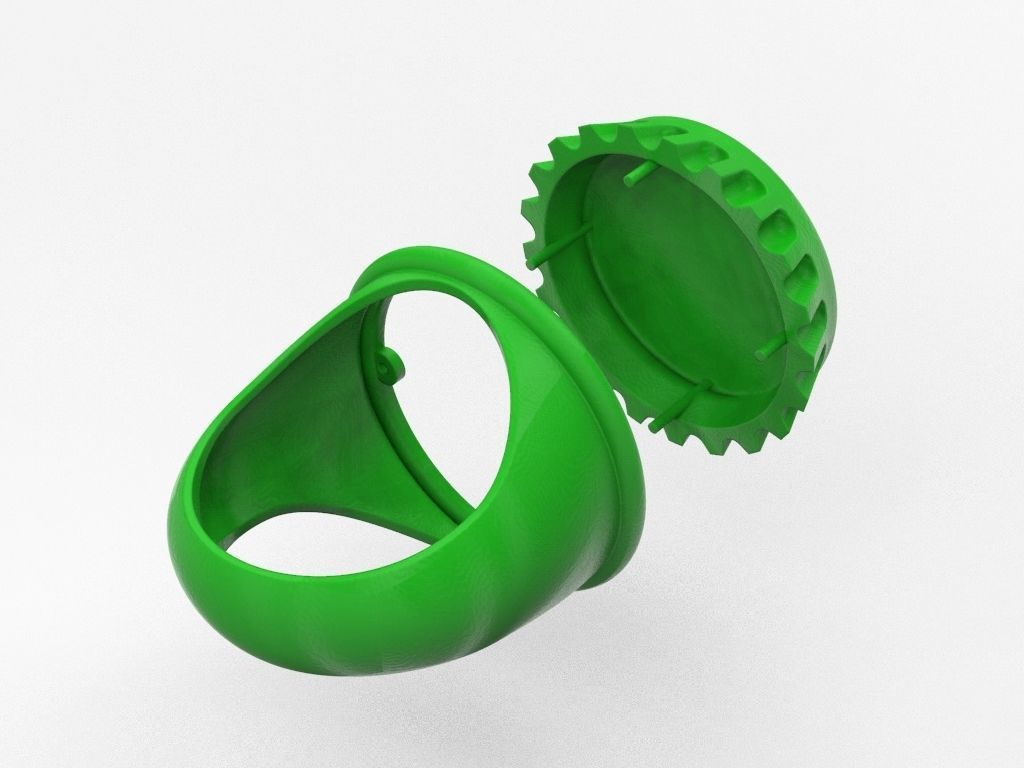 Ring beer cap 3D print model_6