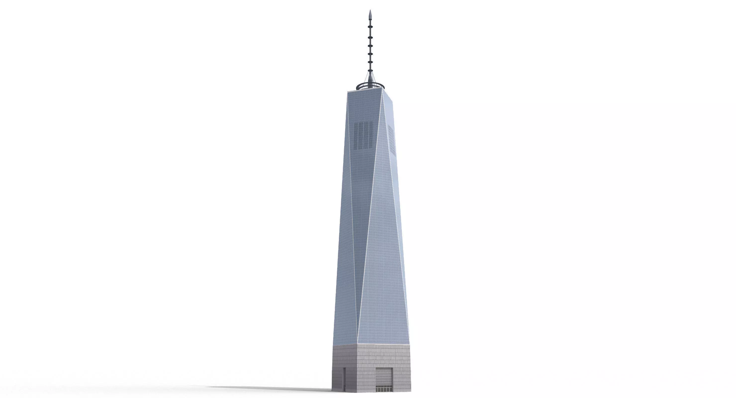Freedom Tower Low-poly 3D model_0