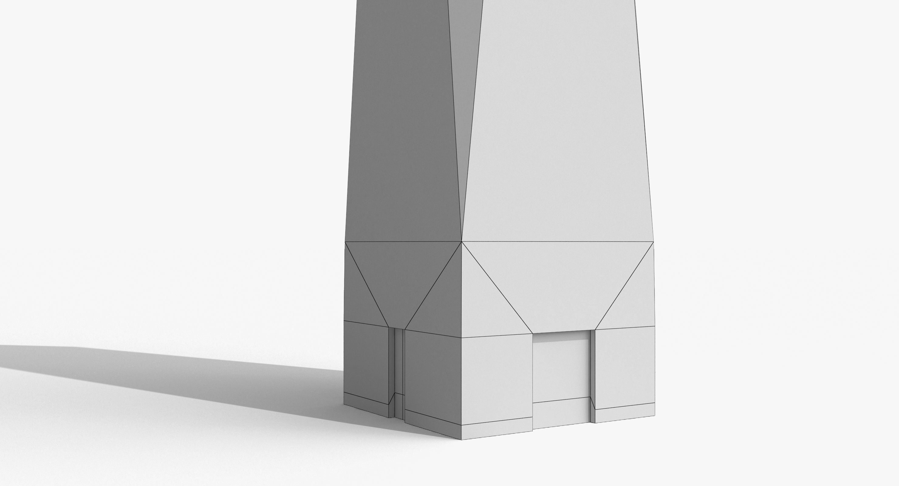 Freedom Tower Low-poly 3D model_8