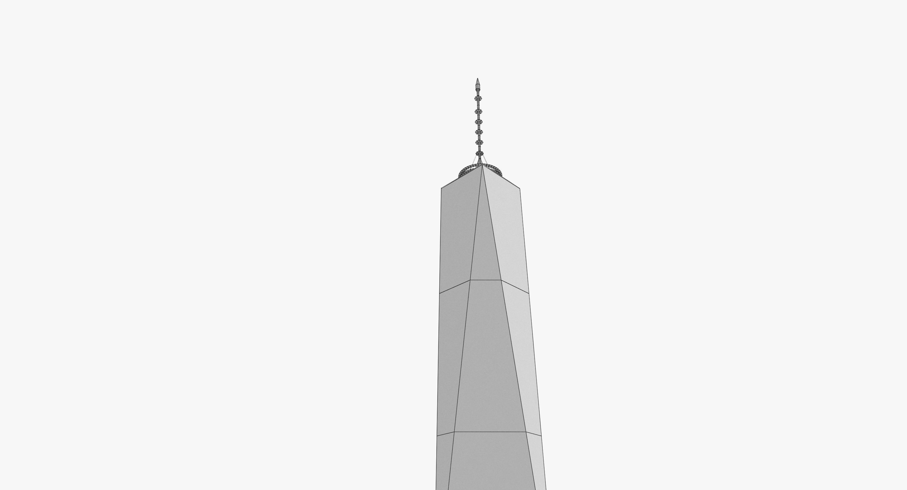 Freedom Tower Low-poly 3D model_13