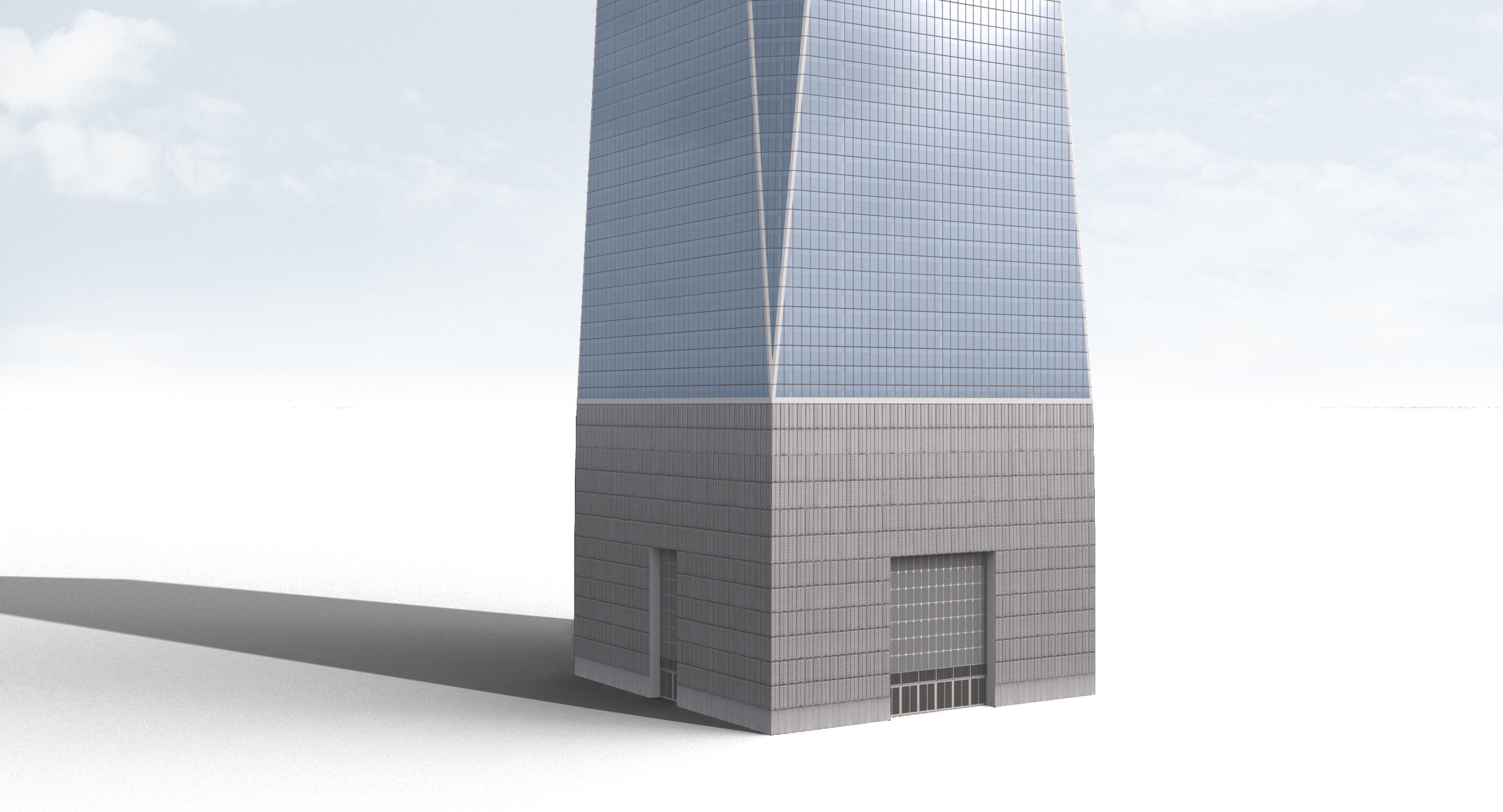 Freedom Tower Low-poly 3D model_4