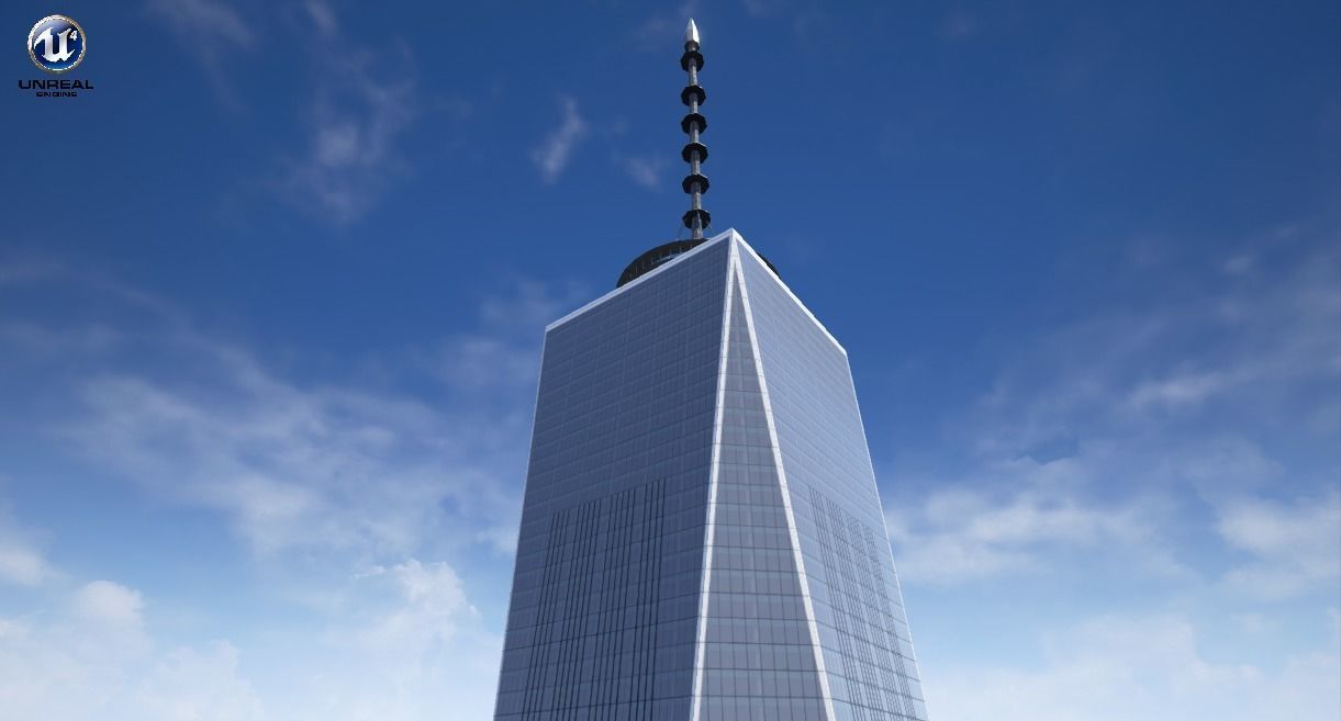 Freedom Tower Low-poly 3D model_6