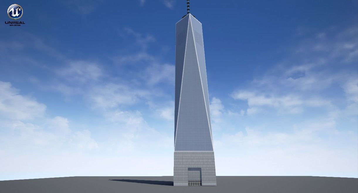 Freedom Tower Low-poly 3D model_7