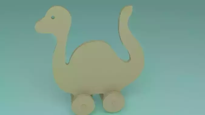 toy wooden Apatosaurus dinosaur