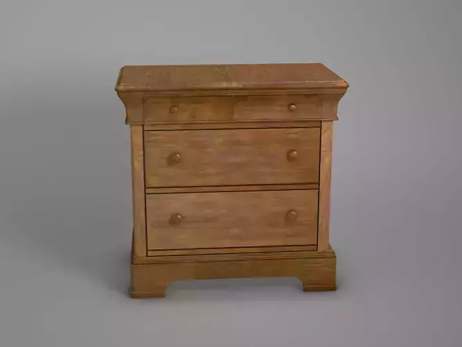 Drawer wooden chest of drawers 3D model