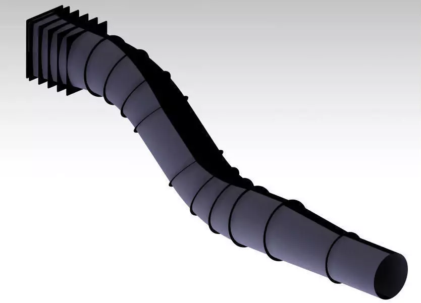 Penstock pipe with bend in it Free 3D model_0