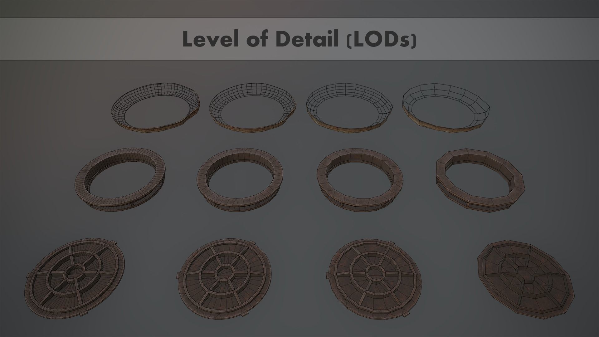 Sewer Hatch v6 Low-poly 3D model_14