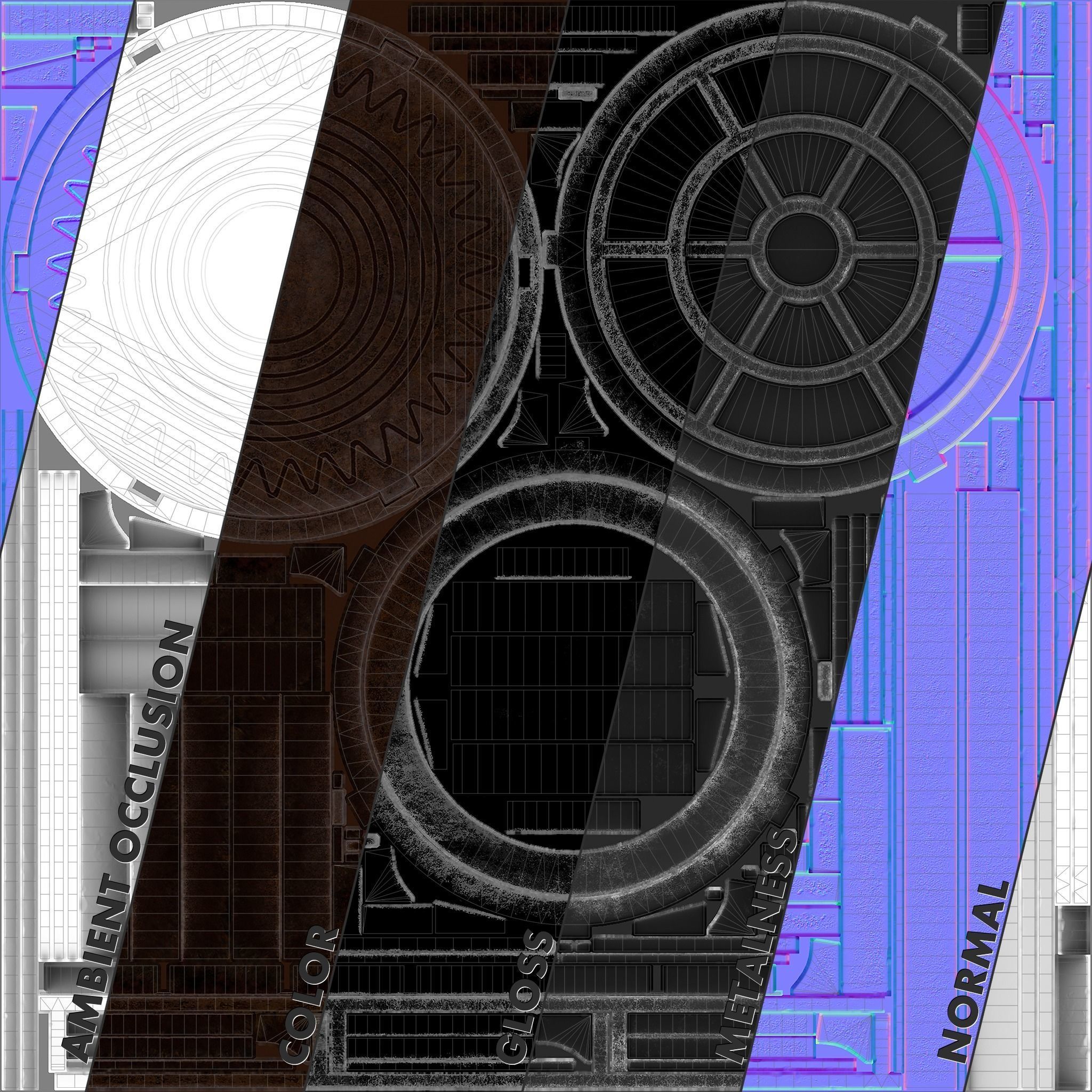 Sewer Hatch v6 Low-poly 3D model_12