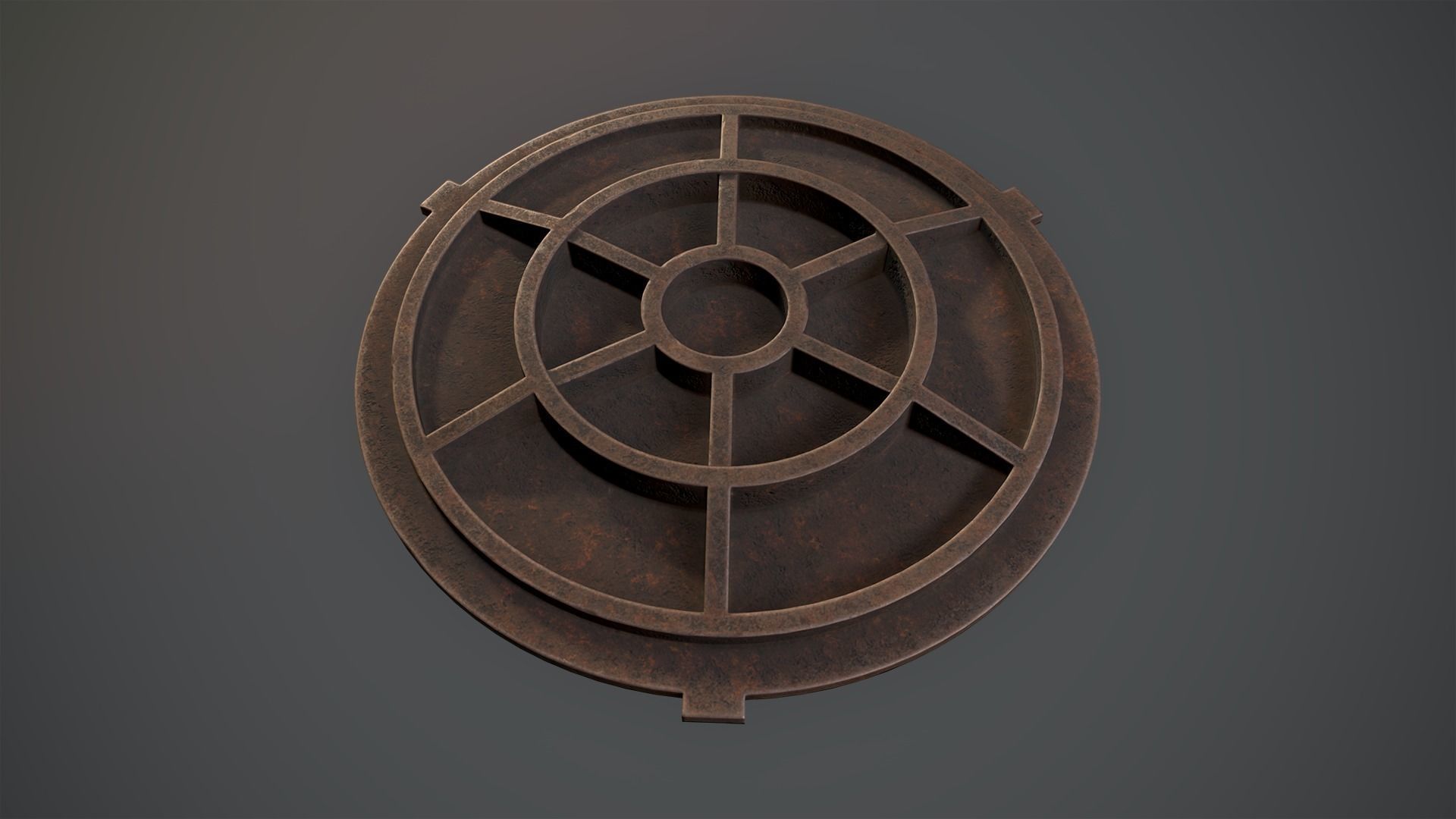 Sewer Hatch v6 Low-poly 3D model_10