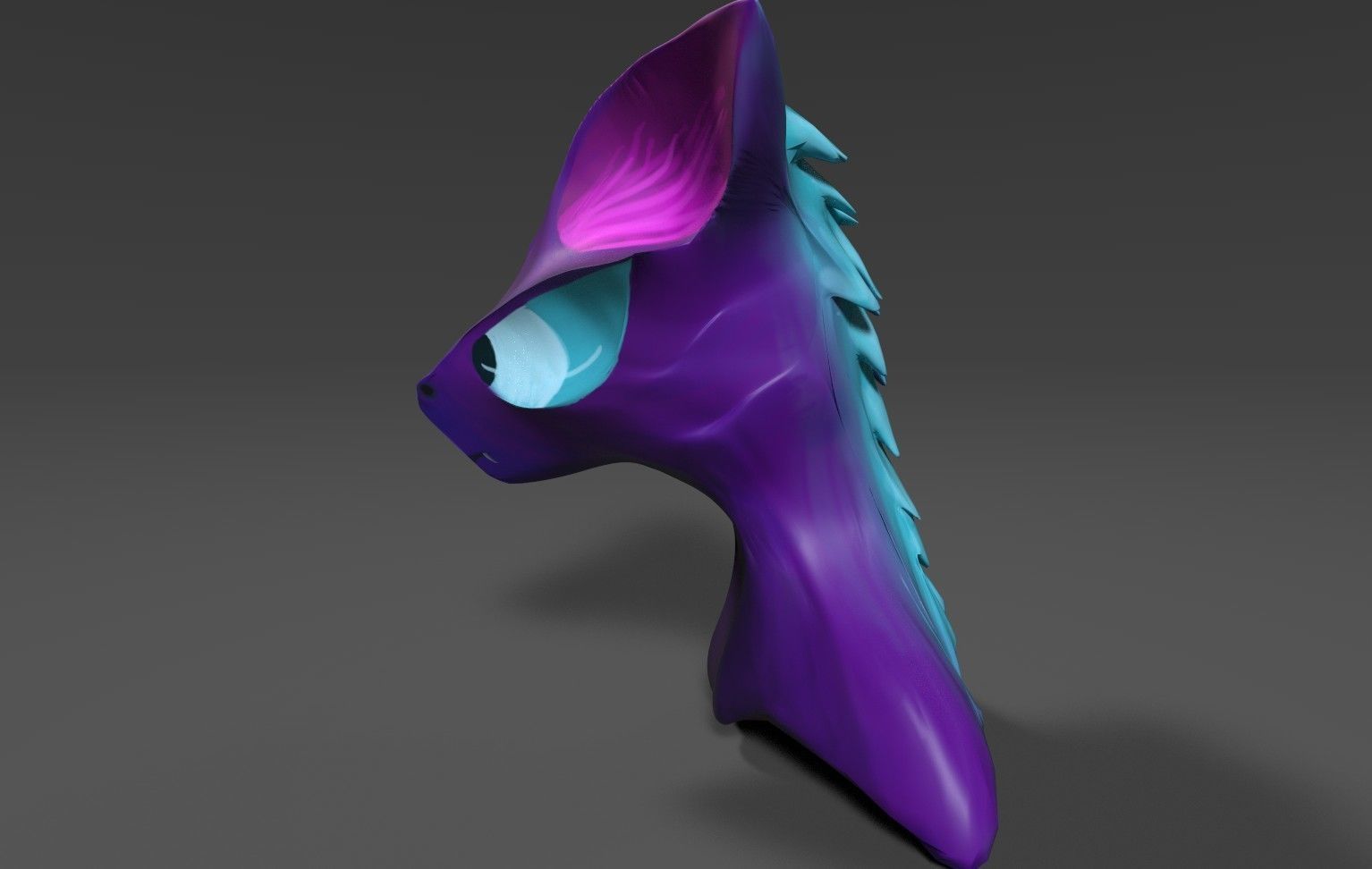 Bat Cat sculpture Free low-poly 3D model_10